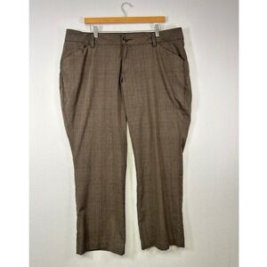 Dark Academia Lee Womens 18W Petite Brown Curvy Fit Modern Series Dress Pants
